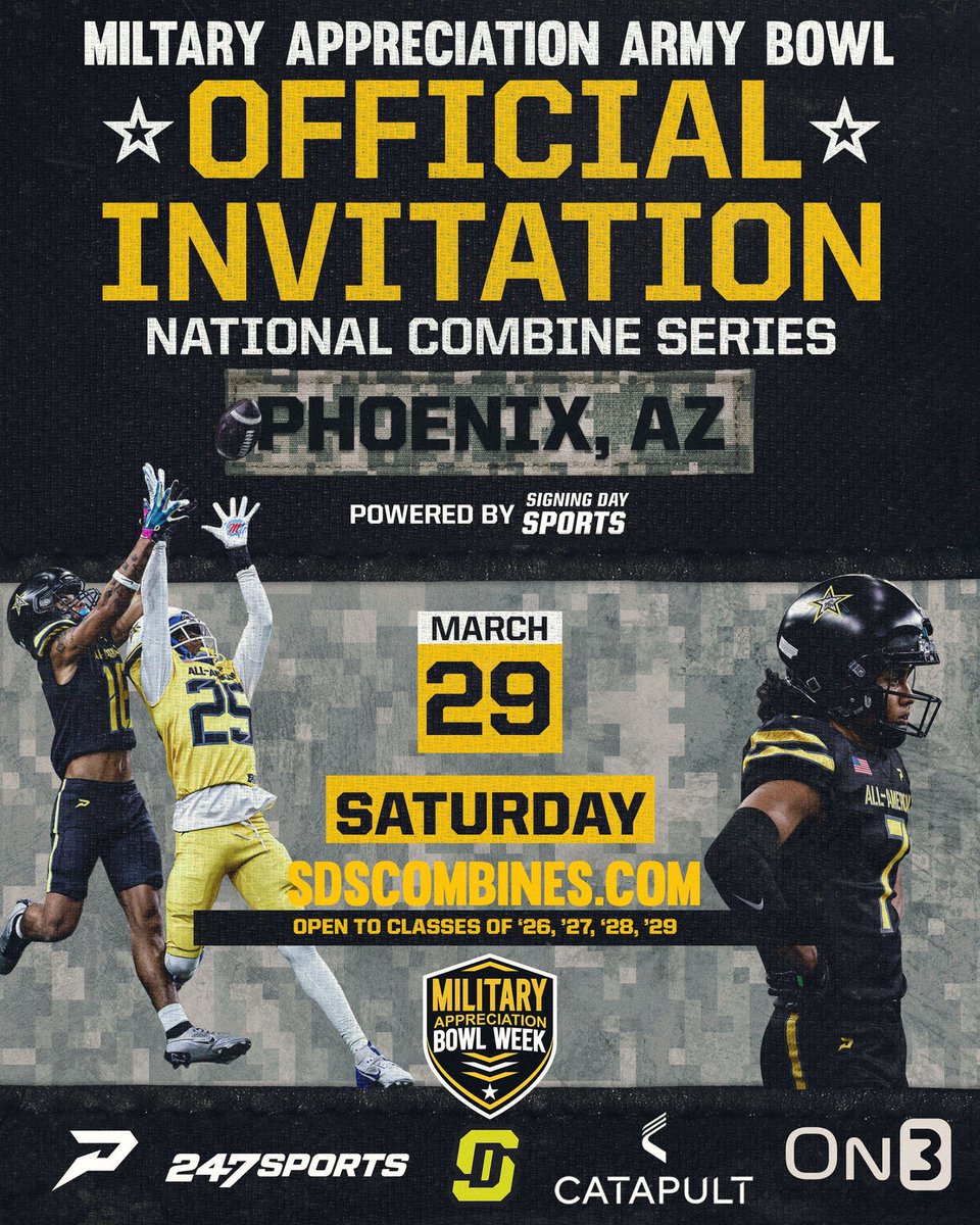 Brycen Eason (@bigb75_) on Twitter photo Thank You <a href="/CSMITHSDSU/">Craig Smith</a> <a href="/JJKilgore_SDS/">JJ Kilgore</a> For the invite
To the Military Appreciation Army Bowl
<a href="/BrandonHuffman/">Brandon Huffman</a> <a href="/GregBiggins/">Greg Biggins</a> Thank You <a href="/CSMITHSDSU/">Craig Smith</a> <a href="/JJKilgore_SDS/">JJ Kilgore</a> For the invite
To the Military Appreciation Army Bowl
<a href="/BrandonHuffman/">Brandon Huffman</a> <a href="/GregBiggins/">Greg Biggins</a>