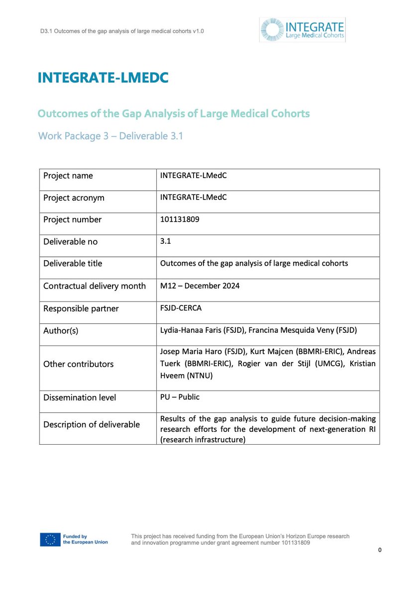 integratelmc's tweet photo. 📣 WP3 – Large Medical Cohorts is complete

Over 12 months, WP3 conducted a gap analysis, a Delphi study with 73 experts, and a Scoping Review, mapping cohorts for depression, Alzheimer’s, and endometriosis. 

🔗 https://t.co/CQLsEtc3Bx 
📃 https://t.co/IgxzQDHo8h https://t.co/Vur6TZHjZi