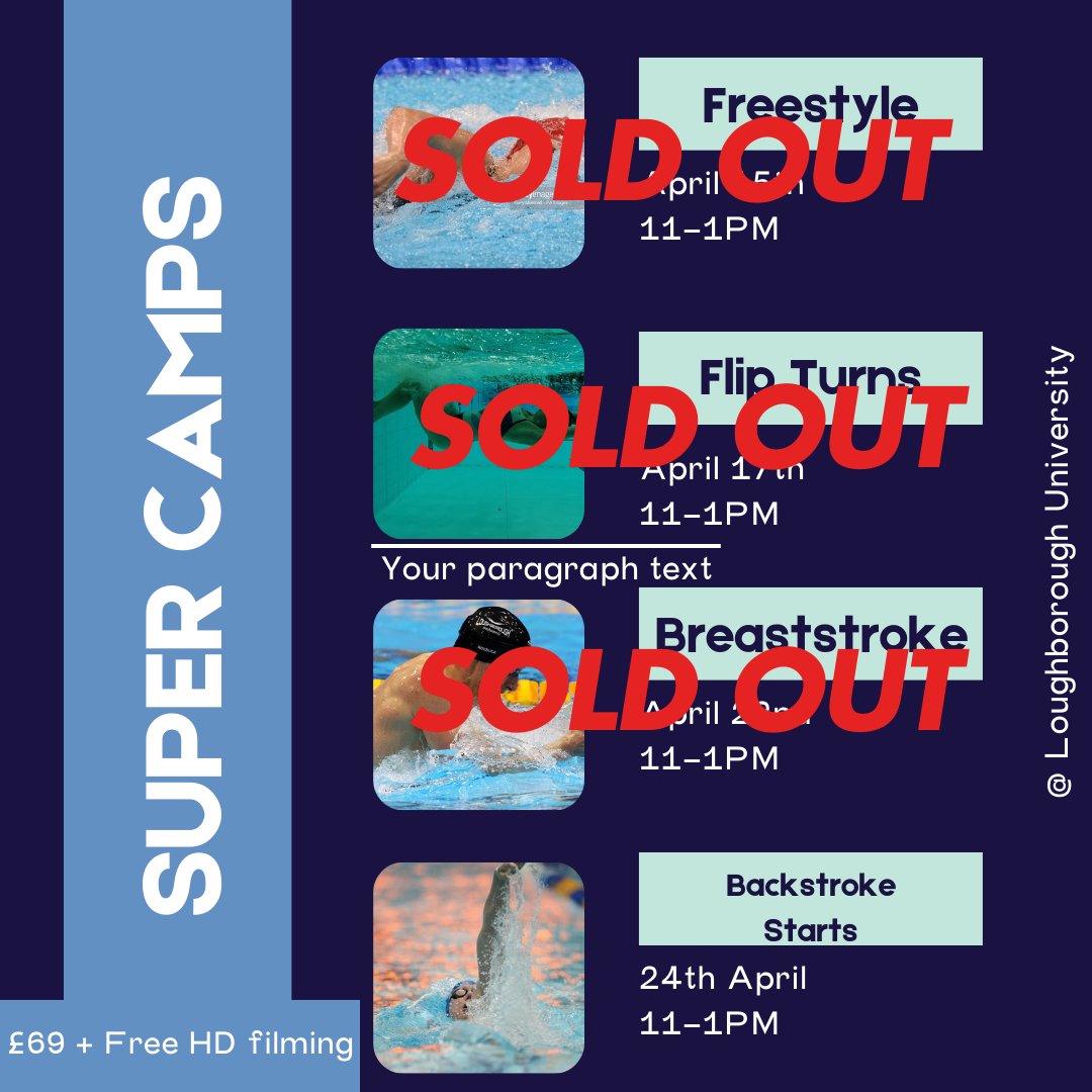 swimswiftelite's tweet image. Final places on our Backstroke Starts camp still available.

DON&apos;T MISS OUT! 😮

For details and booking please click the link.
swimswiftelite.co.uk/super-camps/