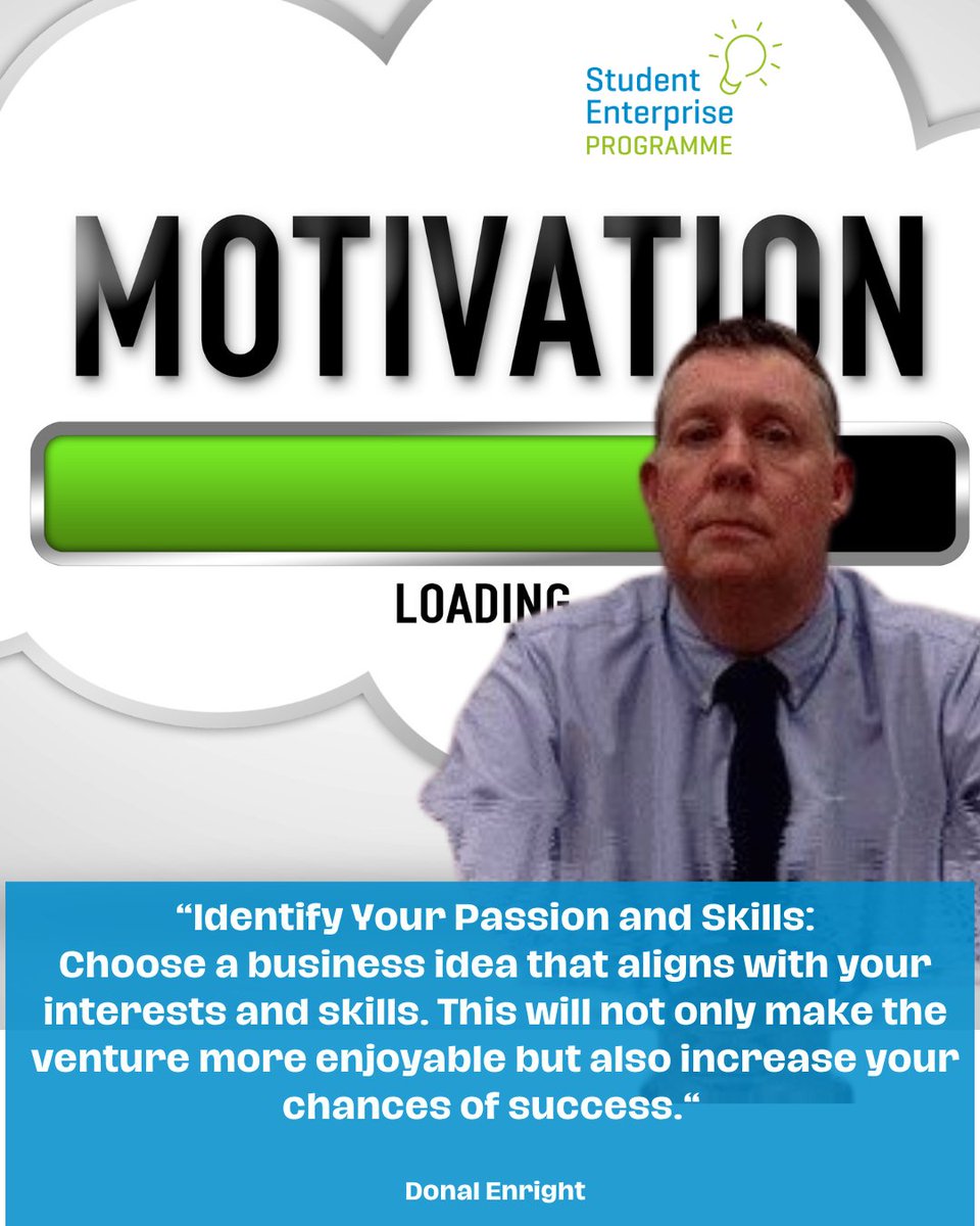 Teacher's Tip from <a href="/Lisnacullia/">Donal Enright</a> - Pick a business idea that you are passionate about!

#StudentEnterprise