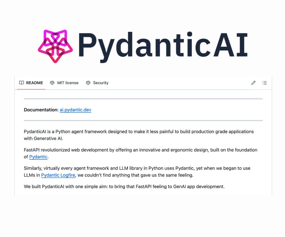 andresvilarino's tweet image. #PydanticAI: Advancing #GenerativeAIAgent Development through Intelligent Framework Design
#AI #ArtificialIntelligence #Tech #Technology #GenerativeAI #GenAI
buff.ly/GLkdUUC