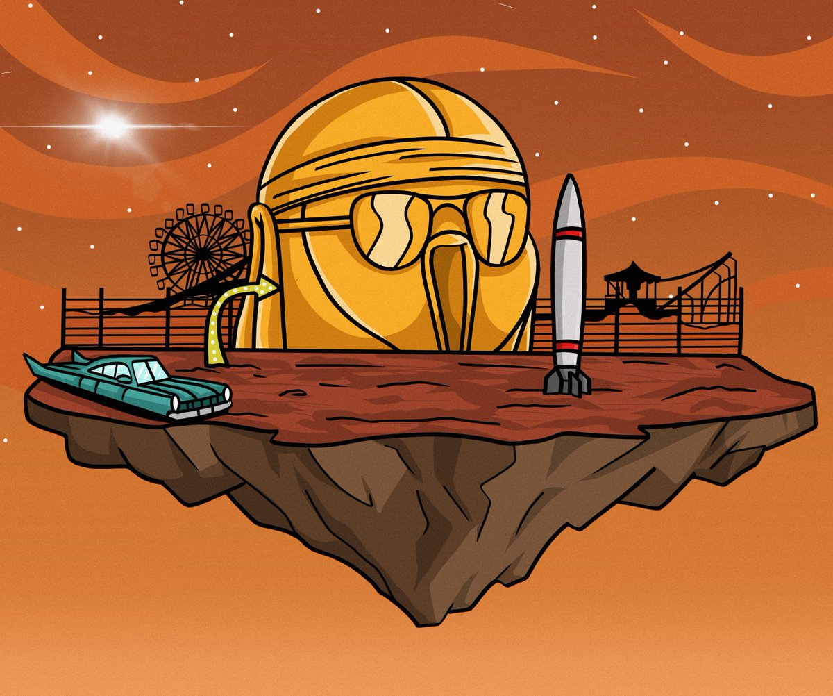 tommyfi's tweet photo. @daumeneth GM @daumeneth 

I made this 1/1 Floting Island fanart and I hope you like it 
(Inspired by Travis Scott Astroworld album cover)

I’ll call this one “Daumenworld”🫡🎨 https://t.co/zWhvjbApW0