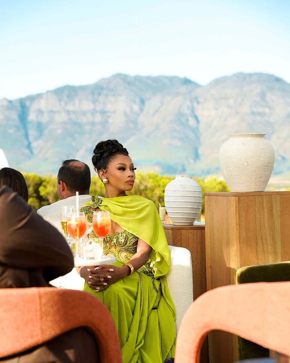 PopPulseSA's tweet image. Bonang Matheba at Natasha Joubert’s wedding.