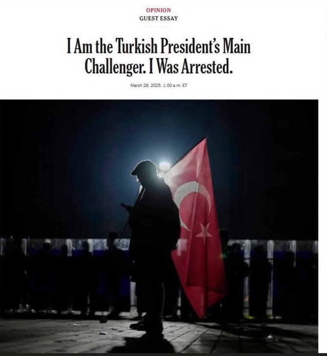 Ekrem İmamoğlu’nun Silivri’den yazdığı makale NY Times gazetesinde

"Erdoğan’ın ana rakibiyim ve tutuklandım"