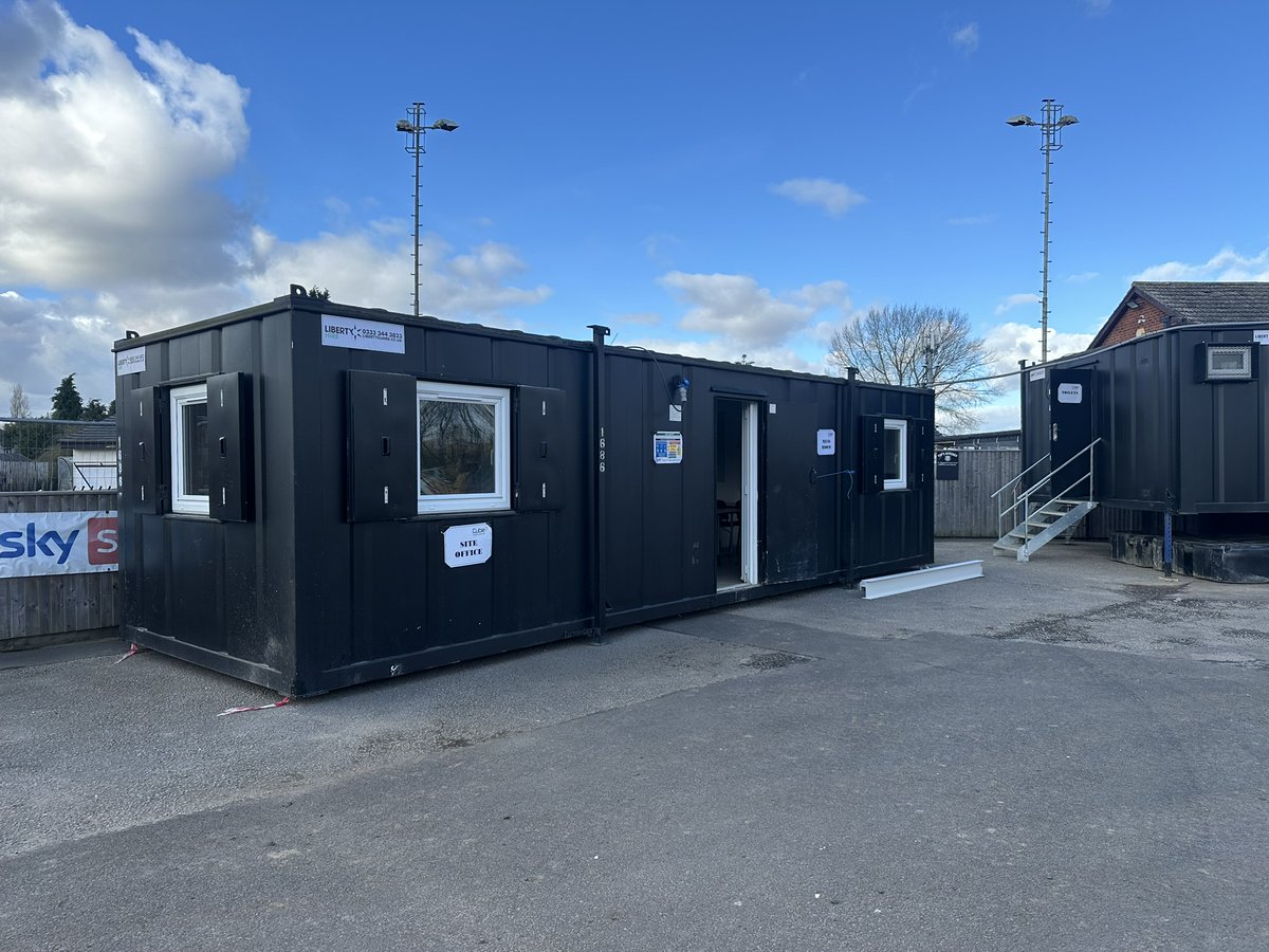 Libertygroupuk's tweet photo. The BIG renovation!⚽

We've had the pleasure of supplying essential office, canteen &amp; toilet facilities to this incredible project! @briggtownfootballclubfc are providing their players and fans with an impressive renovation of their entire club - did someone say 4D pitch! https://t.co/OaSEaa0g1l
