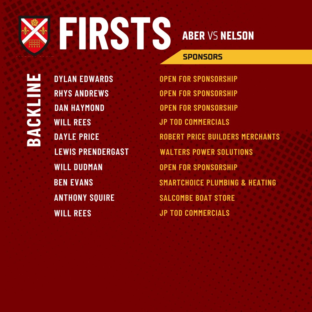AbergavennyRFC (@rfcabergavenny) on Twitter photo Are you ready for our First team's last league home game? π
We're playing against <a href="/Nelsonrfc/">Nelson RFC π¦</a> this Saturday - here are the team sheets π΄π‘
Please come down to Bailey Park to support our team! πͺ Are you ready for our First team's last league home game? π
We're playing against <a href="/Nelsonrfc/">Nelson RFC π¦</a> this Saturday - here are the team sheets π΄π‘
Please come down to Bailey Park to support our team! πͺ