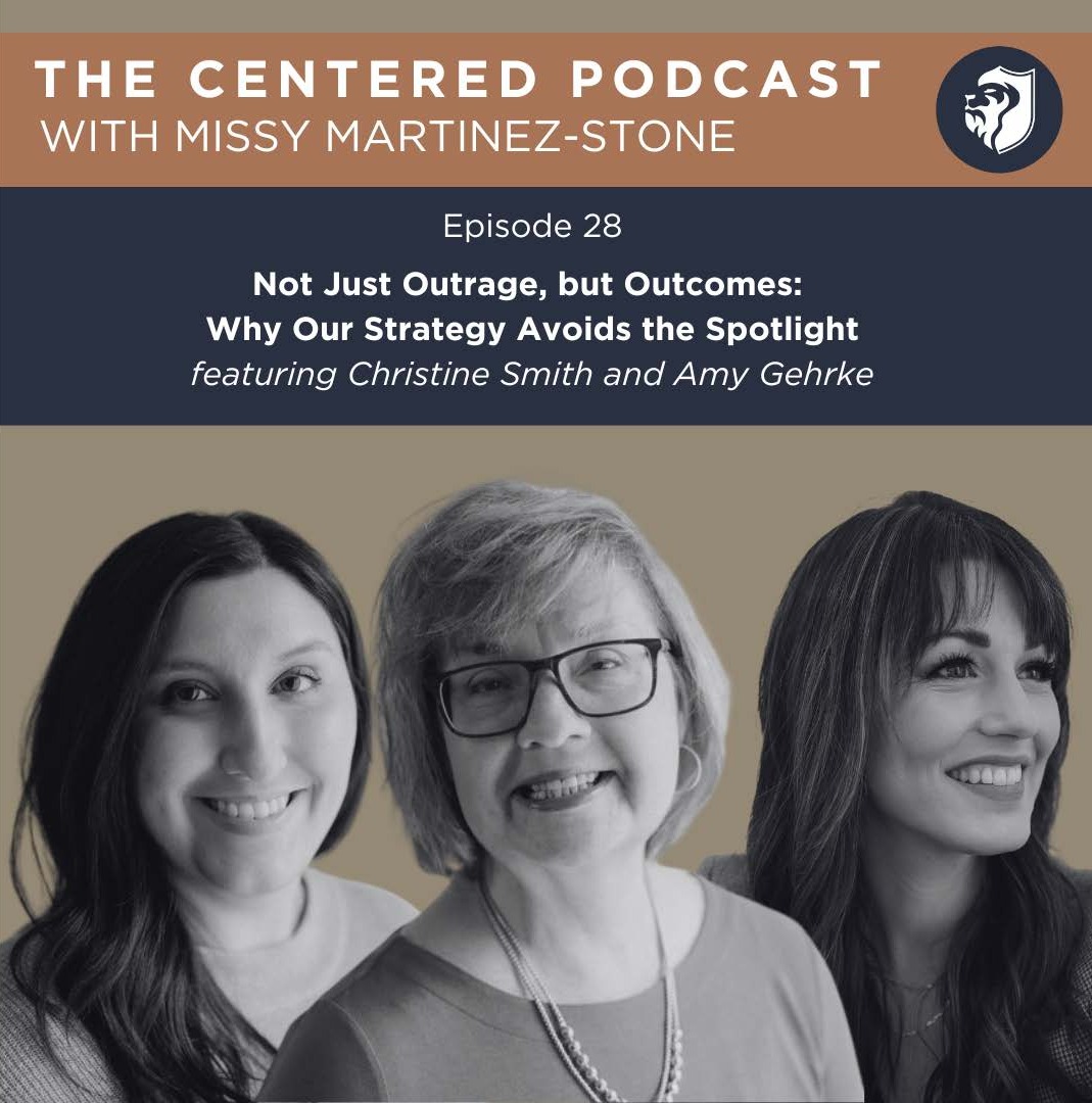The latest episode of Centered is LIVE! 

Join the Center for Client Safety Leadership Team as they dive into what exposure vs. enforcement really means in the pro-life movement. Plus, discover why strategy is absolutely key when it comes to making an impact.