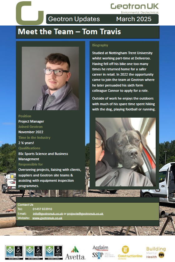 geotronuk's tweet photo. This week's Meet The Team. It's... Tom Travis 🥁🥁🥁

#LoveDrilling #LandDrilling #Geotechnical #Geoenvironmental #ProjectManagement https://t.co/UhaZOO7Xa9