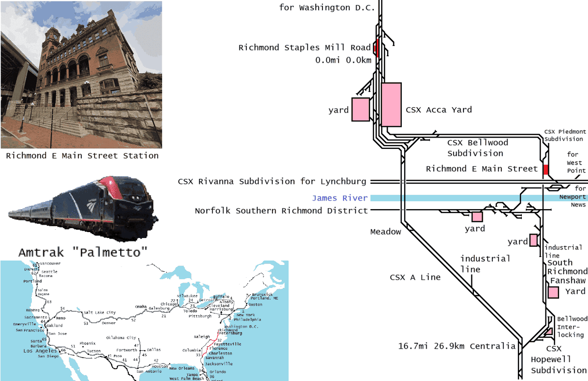HeroMountstone's tweet photo. This is a railway route map of the CSX A Line from Richmond to Savannah in the US.
https://t.co/cru8xwZeAq
こちらは米国、リッチモンドからサバンナまでのCSX鉄道A線の線路配線図です。
#Palmetto #Amtrak #CSX #アムトラック #海外の鉄道 #世界の鉄道 https://t.co/NVqehI77Cd