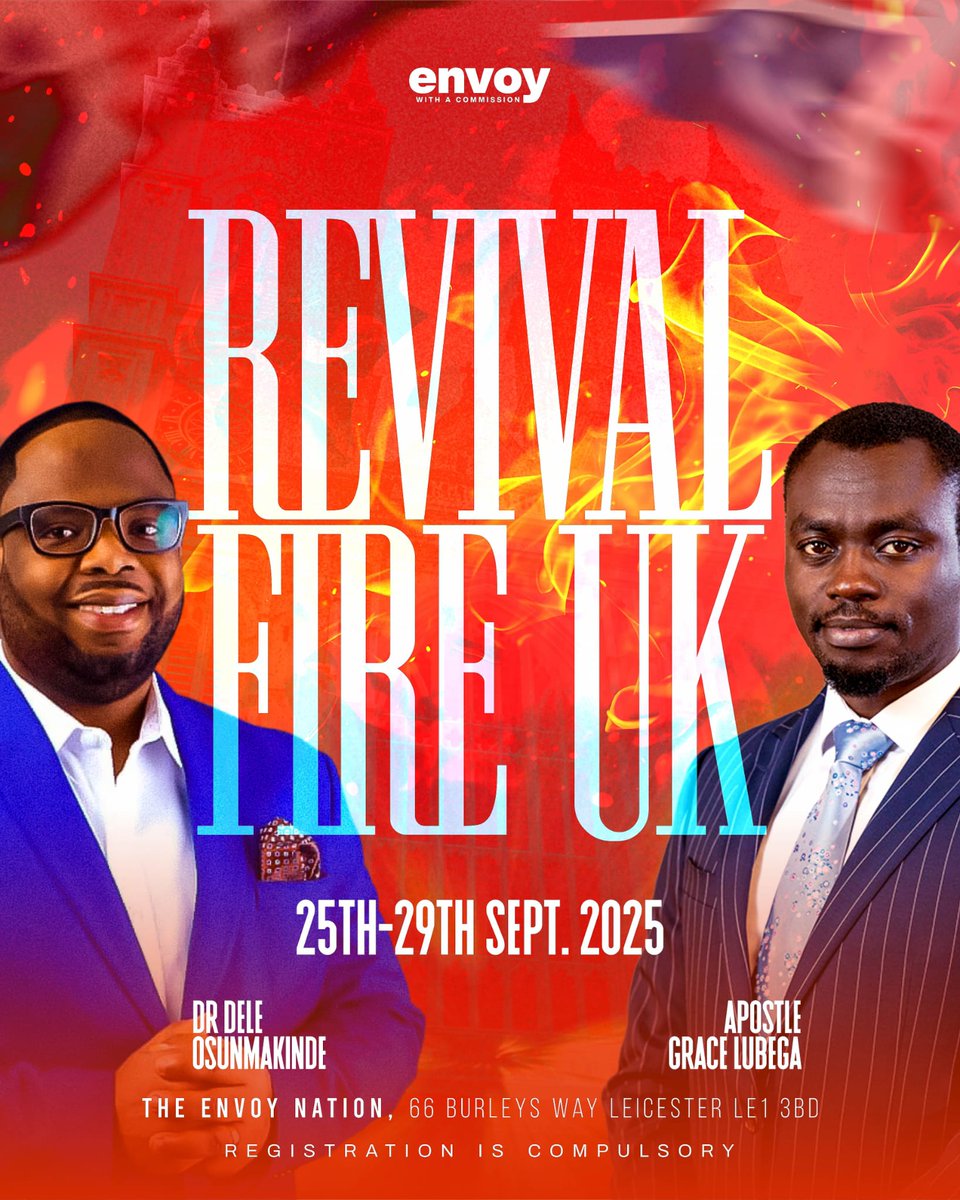 deleosunmakinde's tweet photo. On the verge of a major revival in the UK,pls join us for Revival Fire UK with @ApGraceLubega 
Attendance is free
Registration is compulsory 
Use the link to register
https://t.co/lb6fM8KbTf https://t.co/7ia2QhPLhI