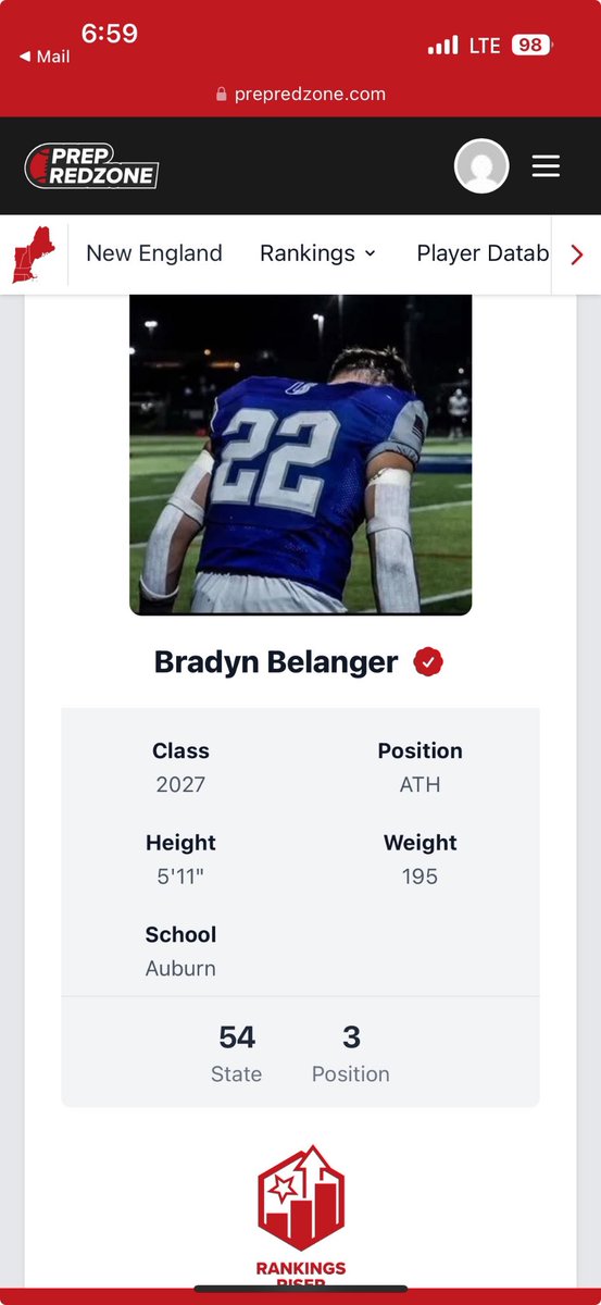 Bradyn Belanger ✞ (@_bbelanger20) on Twitter photo Thank you <a href="/PrepRedzoneNext/">Prep Redzone 𝙉𝙀𝙓𝙏 🏈</a> <a href="/ScoutingNE/">Coach Silva</a> for the new rankings. Can’t wait to keep working and improve! Thank you <a href="/PrepRedzoneNext/">Prep Redzone 𝙉𝙀𝙓𝙏 🏈</a> <a href="/ScoutingNE/">Coach Silva</a> for the new rankings. Can’t wait to keep working and improve!