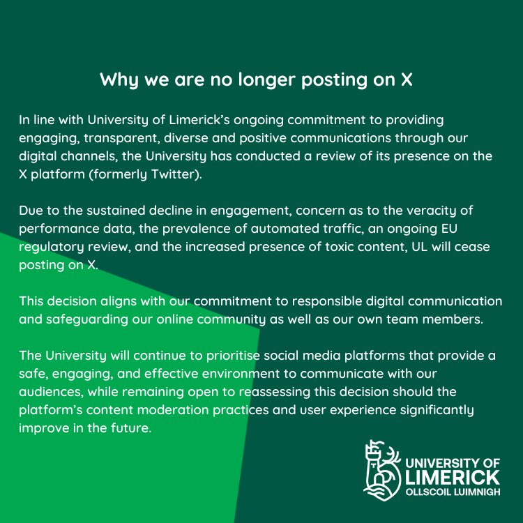 Chemical Sciences UL (@chemicalsciul) on Twitter photo In line with <a href="/UL/">University Of Limerick</a>, we are no longer posting on X.
Find us here:
instagram.com/chemsci_ul
linkedin.com/company/chemic… In line with <a href="/UL/">University Of Limerick</a>, we are no longer posting on X.
Find us here:
instagram.com/chemsci_ul
linkedin.com/company/chemic…