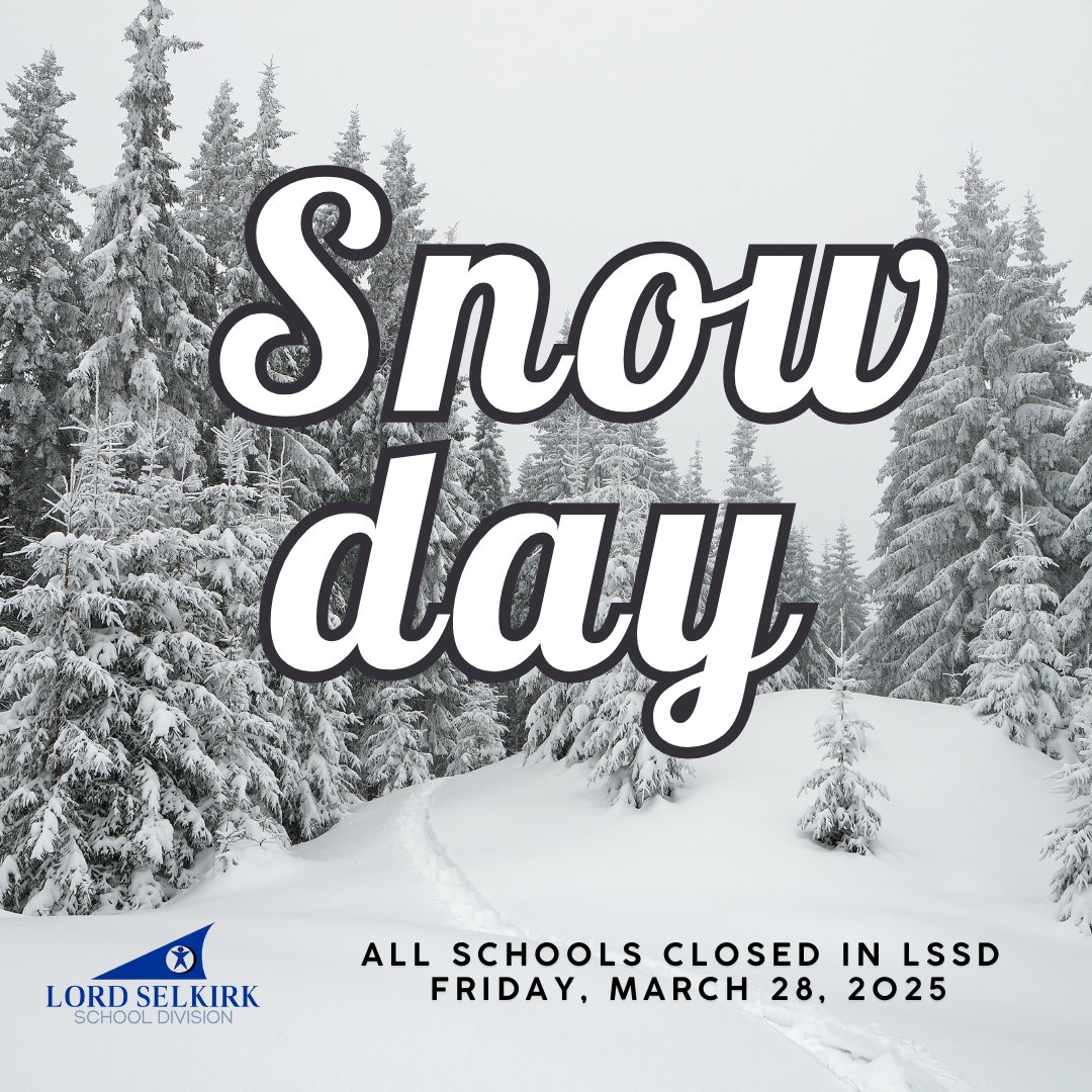 🚨 SNOW DAY ALERT! 🚨
Today, Friday, March 28th, 2025, all schools in LSSD are closed and no buses will be running due to current and expected weather and road conditions.