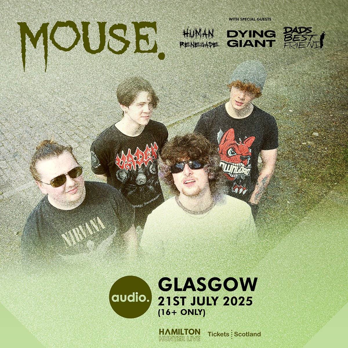 Tickets Scotland (@ticketsscotland) on Twitter photo Glasgow alt rock band, Mouse return to headline their hometown!
<a href="/AudioGlasgow/">Audio Glasgow</a>
On sale now ποΈt-s.co/mous0
<a href="/WhatsOnGlasgow/">What's On Glasgow</a> <a href="/HHLscotland/">Hamilton Hunter Live</a> Glasgow alt rock band, Mouse return to headline their hometown!
<a href="/AudioGlasgow/">Audio Glasgow</a>
On sale now ποΈt-s.co/mous0
<a href="/WhatsOnGlasgow/">What's On Glasgow</a> <a href="/HHLscotland/">Hamilton Hunter Live</a>