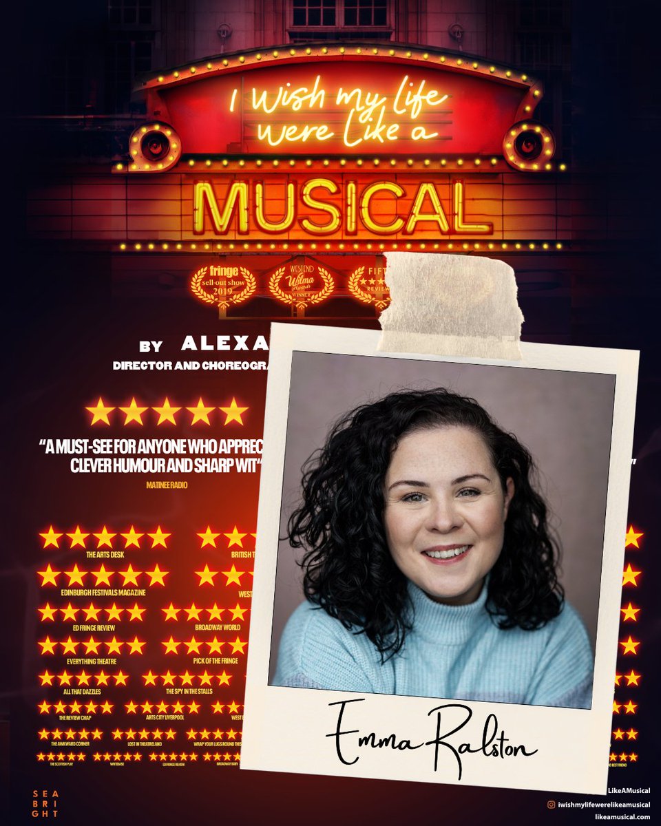We are delighted to announce our first cast member for the upcoming production of I Wish My Life Were Like A Musical - Emma Ralston!

We are thrilled that Emma is joining the show and can't
wait for the show to return to <a href="/edfringe/">Edinburgh Festival Fringe</a> this year!
Get tickets - likeamusical.com