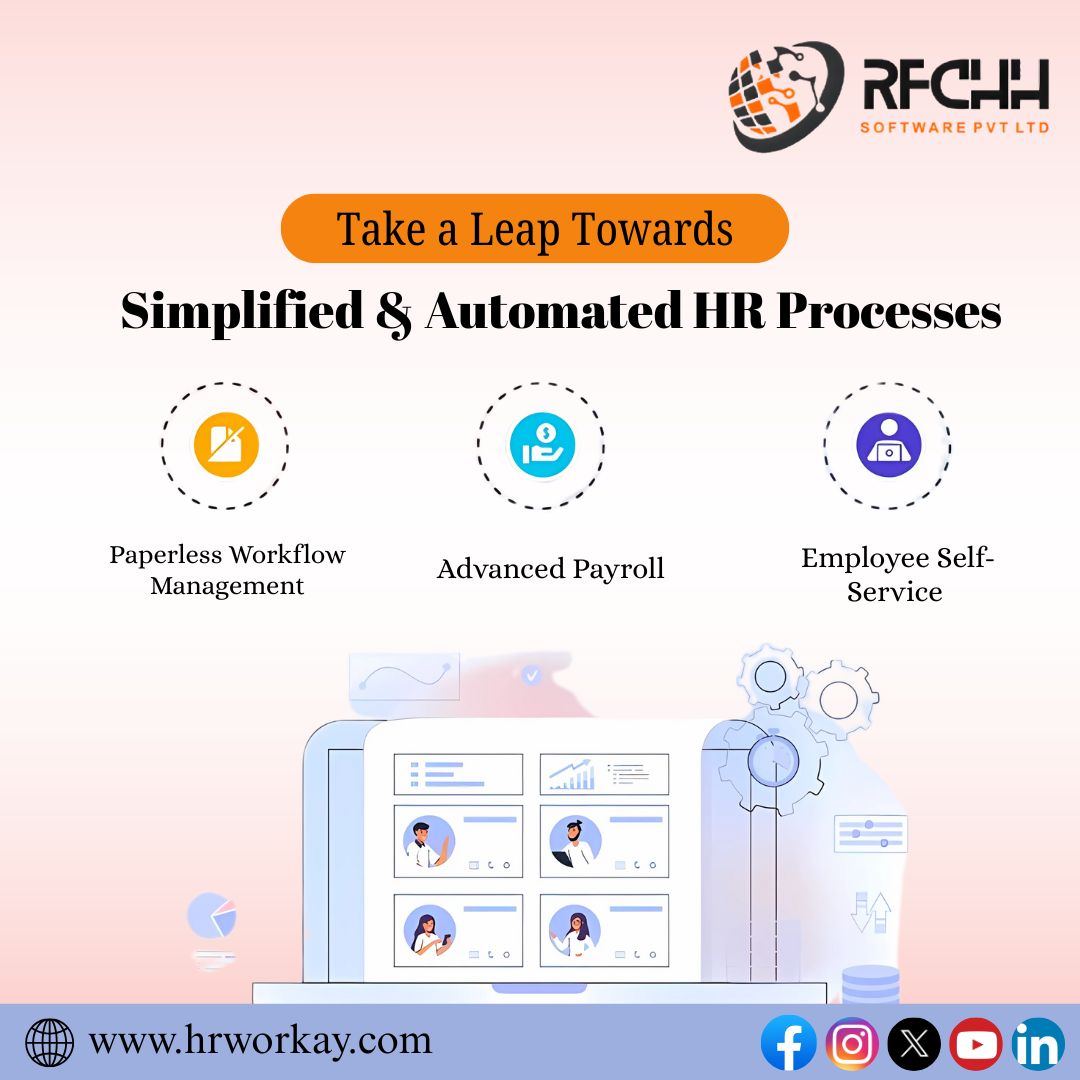 hrworkday4's tweet image. Take a Leap Towards Simplified &amp;amp; Automated HR Processes! 🌐 hrworkay.com #RFCHHSOFTWARE #RFCHHHRMS #HRSoftware #HRAutomation #HRWorkay #PayrollSoftware #EmployeeManagement #HRTech #HRSolutions #WorkplaceEfficiency #DigitalHR #PaperlessWorkflow #EmployeeExperience