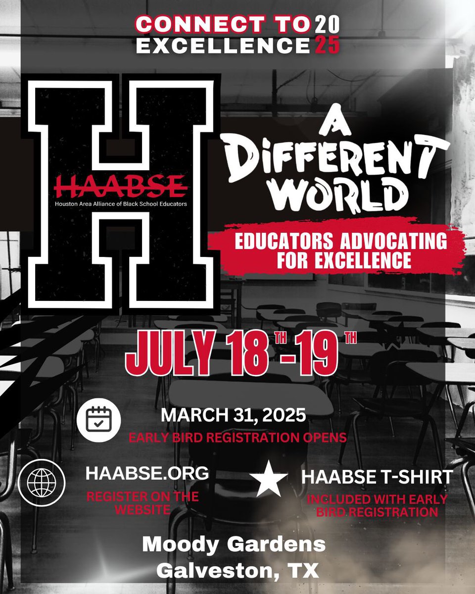 Registration for The HAABSE Summer Conference 2025 opens in 3 days! Get ready for an unforgettable experience filled with inspiration, learning, and powerful connections. Mark your calendars! It’s a Different World! #HAABSEconnect