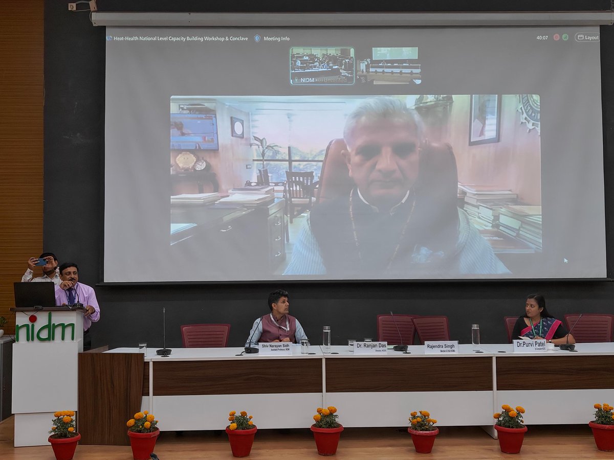 National Centre for Disease Control (@ncdcmohfw) on Twitter photo Director @NCDC inaugurated Heat-Health Conclave at @NIDM in collaboration with <a href="/NPCCHH/">National Prog. on Climate Change & Human Health</a> on March 26, 25.State Health Officials of 18 States/UT showcased best practices. This concluded 3day National Capacity Building Workshop on Health Sector Preparedness to Extreme Weather Events. Director @NCDC inaugurated Heat-Health Conclave at @NIDM in collaboration with <a href="/NPCCHH/">National Prog. on Climate Change & Human Health</a> on March 26, 25.State Health Officials of 18 States/UT showcased best practices. This concluded 3day National Capacity Building Workshop on Health Sector Preparedness to Extreme Weather Events.