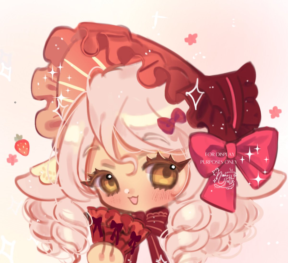 Gift 🍓💕 <a href="/planetABXY/">Abie (eɪ-biː) @ Comms OPEN!</a> <a href="/FairyVials/">FairyVials</a> #chibi #kawaii
