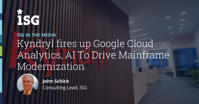 BurkeJP2's tweet photo. Kyndryl has expanded its Google Cloud partnership on mainframe data and application modernization. @CIODive cites ISG research showing a third of organizations with mainframes intend to upgrade processors or storage and 1 in 6 plan to purchase new units. https://t.co/38HwcMfNwk https://t.co/d4C9WgJqfX