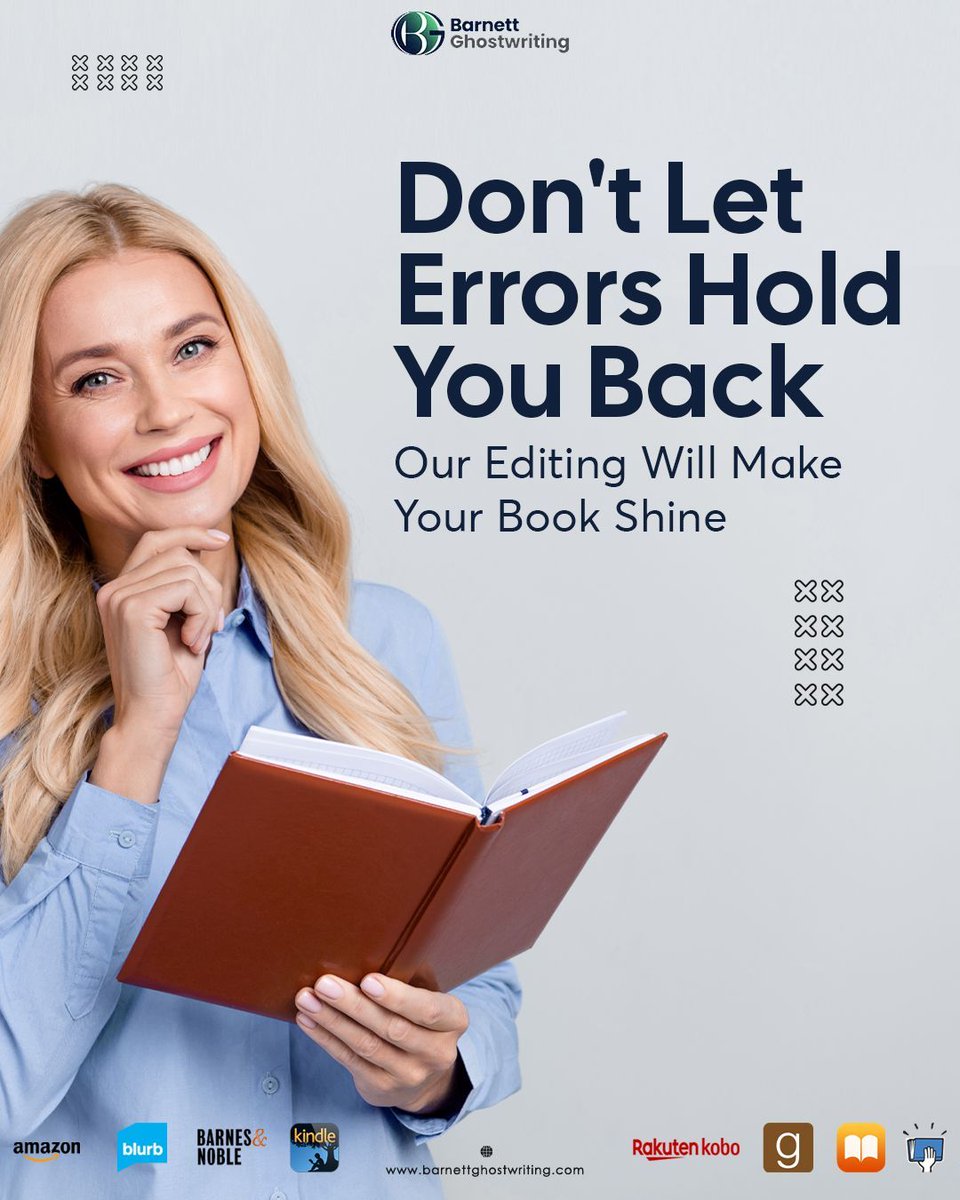 BarnettGhostwr's tweet image. 🚫 Don&apos;t let typos and grammatical errors overshadow your brilliant ideas! Barnett Ghostwriting&apos;s editing team will meticulously refine your manuscript, making your book shine.
Visit us now! ⬇️
barnettghostwriting.com

#BarnettGhostwriting #professionalghostwriting #proofreading