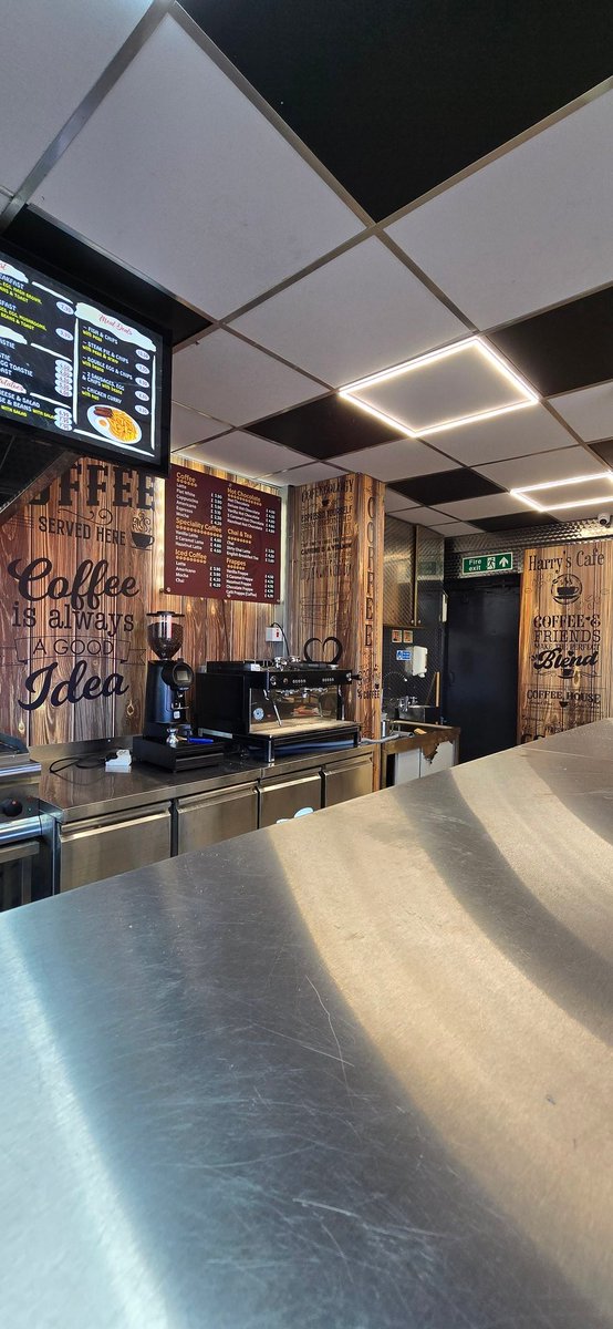 SignsNorthWales's tweet photo. Cafe wall vinyls bespoke back-lit menu &amp; illuminated hanging order sign 

#Signs #signsnorthwales #vinylwallcovering #towyn #northwales #NorthWalesSocial https://t.co/CaTbR5mwBg
