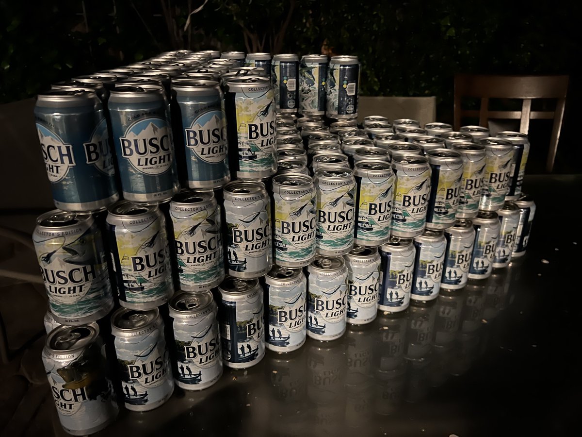 KeepiNit1hundrd's tweet photo. Updating my @BuschBeer die-hards on the #BuschLightPyramid
@AnheuserBusch wants you to guess how many un-open cans they can fit into some boat. Well, we are asking you to guess how many cans to complete this masterpiece?
#boatloadofbusch #contest
#HatersWillSayItsHollow https://t.co/fIfiSmTHhu