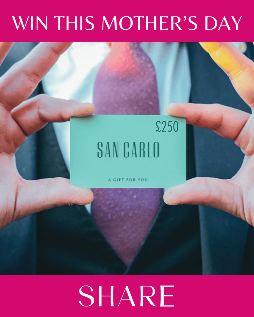 🌸 WIN A £250 SAN CARLO VOUCHER THIS MOTHER’S DAY 🌸

Spend £50 or more in-store or online between 22nd–30th March, and you’ll be entered into our Mother’s Day draw to win a £250 voucher to spend at San Carlo.

💻 sharejewellers.com