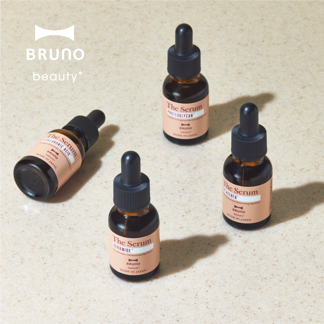 ビューティーヘアエッセンス& ブルーノ ザ セラム BRUNO直営店舗で展開中の＜BRUNO beauty＞スキンケアライン。3月から