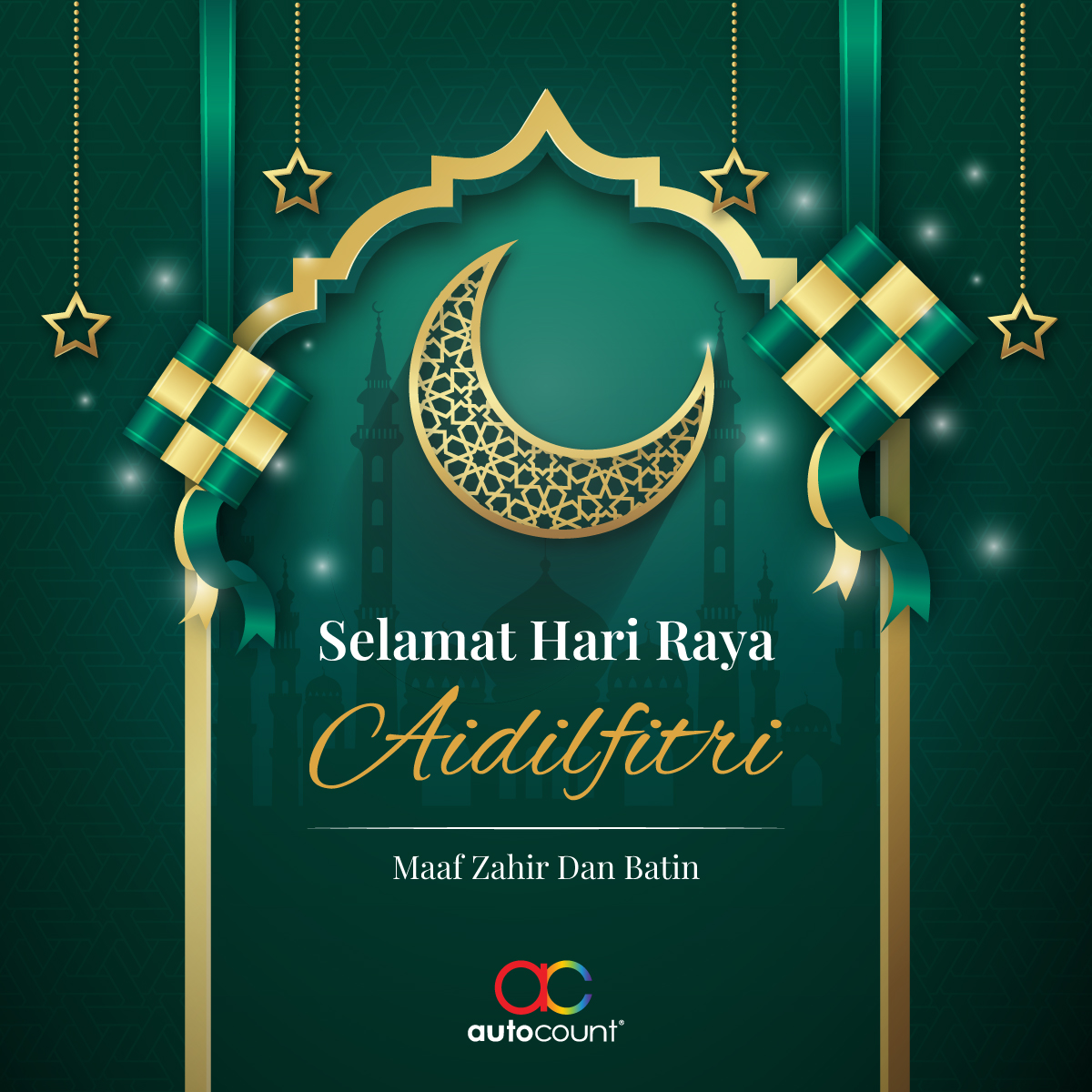 AutoCountSoft's tweet photo. Selamat Hari Raya Aidilfitri, Maaf Zahir dan Batin. ✨

On this blessed occasion, AutoCount extends our sincerest greetings to you and your loved ones. 

May this Hari Raya brings you peace, prosperity, and the joy of harmonious gatherings. 

#AutoCount #festive #HariRaya https://t.co/2j2hfqtFQL