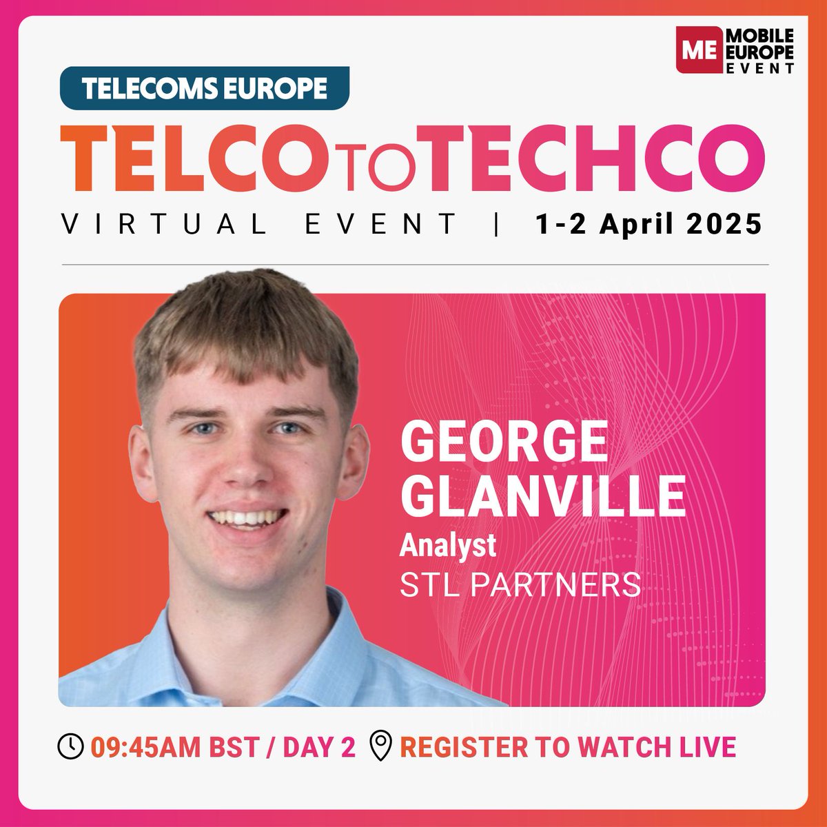 📣Welcome George Glanville, Analyst at <a href="/STLPartners/">STL Partners</a> to #TelcoToTechCo2025

George will be leading the conversation 'Have we located the #edge yet?'

Find out more! ➡️buff.ly/sKDbZMp 

#Connectivity #Network #Future #Innovation