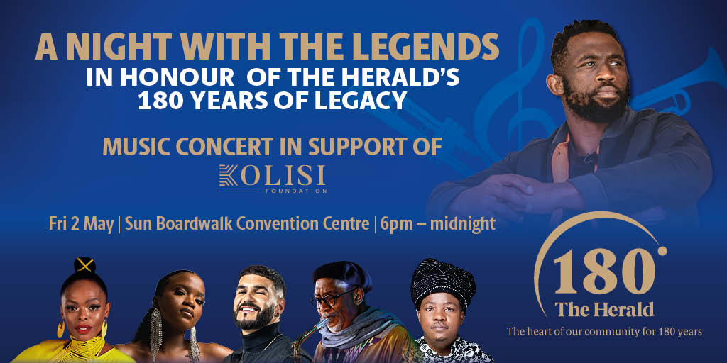 Kolisi Foundation (@kolisifdn) on Twitter photo Weāre honoured that <a href="/HeraldNMB/">The Herald NMB</a> is celebrating 180 years with a music gala supporting the Kolisi Foundation! This event will raise funds for our Education & Sports programme & honour <a href="/SiyaKolisi/">Siya Kolisi</a> for his impact. Tickets: Quicket: bit.ly/Herald180 Weāre honoured that <a href="/HeraldNMB/">The Herald NMB</a> is celebrating 180 years with a music gala supporting the Kolisi Foundation! This event will raise funds for our Education & Sports programme & honour <a href="/SiyaKolisi/">Siya Kolisi</a> for his impact. Tickets: Quicket: bit.ly/Herald180