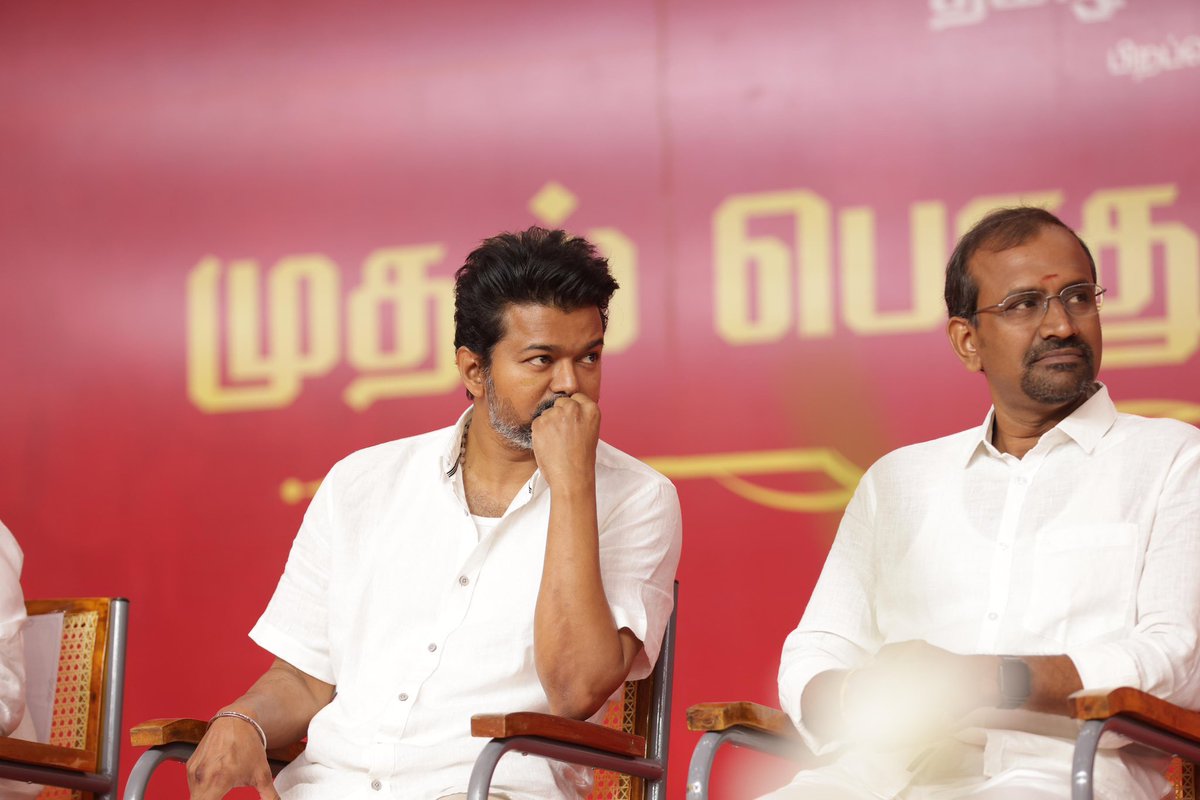 ActorVijayTeam's tweet photo. EXCLUSIVE: Latest clicks of our Thalapathy Vijay from the grand general council meeting 📸

#TVK_முதல்பொதுக்குழு @TVKVijayHQ https://t.co/OiKR476DGx