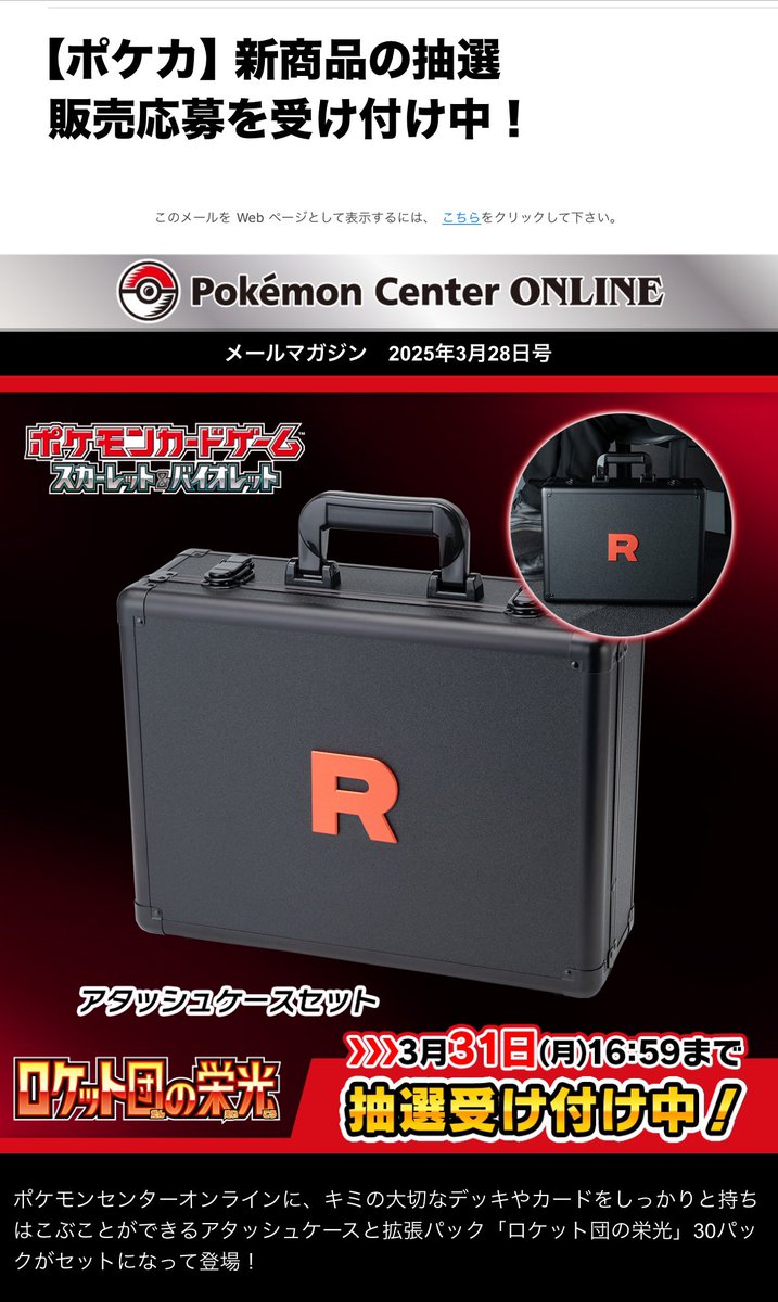 ポケモンカードゲーム ロケット団の栄光 アタッシュケース ポケモンカードゲーム ロケット団の栄光 アタッシュケース