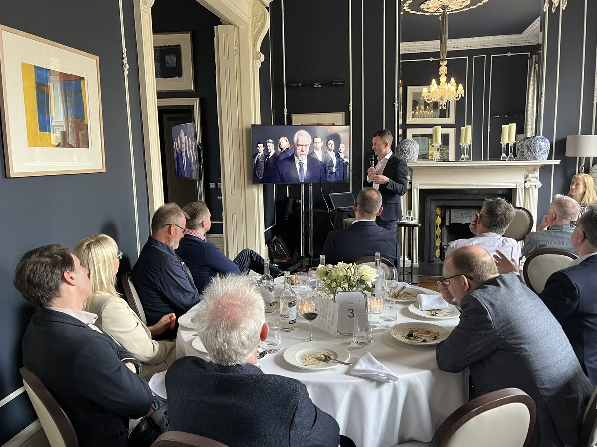 InvestwiseFP's tweet image. Our spring lunch event at the fabulous 25 Fitzwilliam Place. Clients were treated to an insightful business presentation from Stuart Fitzgerald. Great to have a full house of 60 clients for the day.