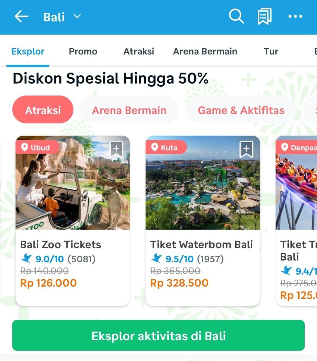 seru kali yaa kalo libur lebaran jalan-jalan sambil liat hewan di bali zoo bareng sama keluarga. otw deh pesen tiketnya di traveloka pake promo #LebaranLiburanTraveloka diskon s.d 50% + kupon diskon s.d 1jt biar lebih hemat. ayo cek di sini trv.lk/ayo-lebaranlib…