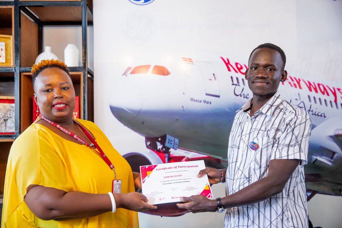 TU_Kenya's tweet photo. 3/ Nyakundi has participated in conferences and competitions including; NICE Labs 50/50, Hackathon – Exploring Visual Cultures and the Customer Excellence Center Wallpaper design for Kenya Airways where he won top recognition for creativity, relevance, and aesthetic impact. https://t.co/XS6V7jwmqz