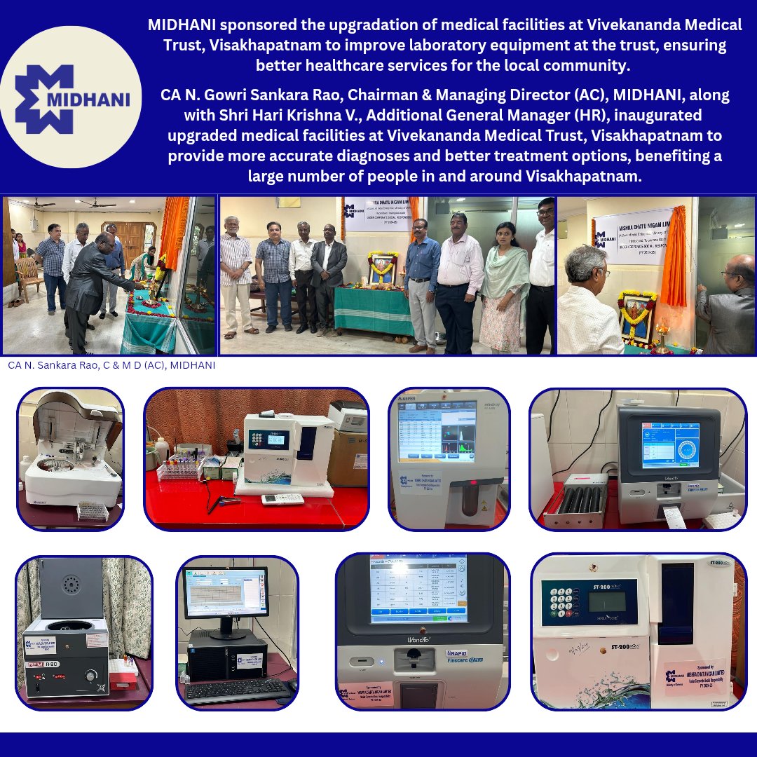 #MIDHANI has sponsored and inaugurated two key CSR projects in Visakhapatnam focused on rural education, skill development, and healthcare. A step towards empowering communities! #CSR  #CommunityDevelopment
<a href="/rashtrapatibhvn/">President of India</a>