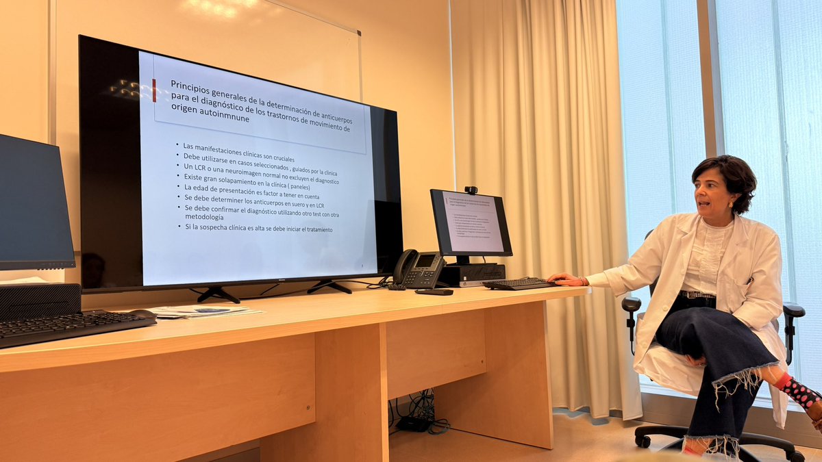 Hoy en la sesión #neurologia la Dra Carmen Borrúe nos habla de Tnos del Movimiento y autoinmunidad