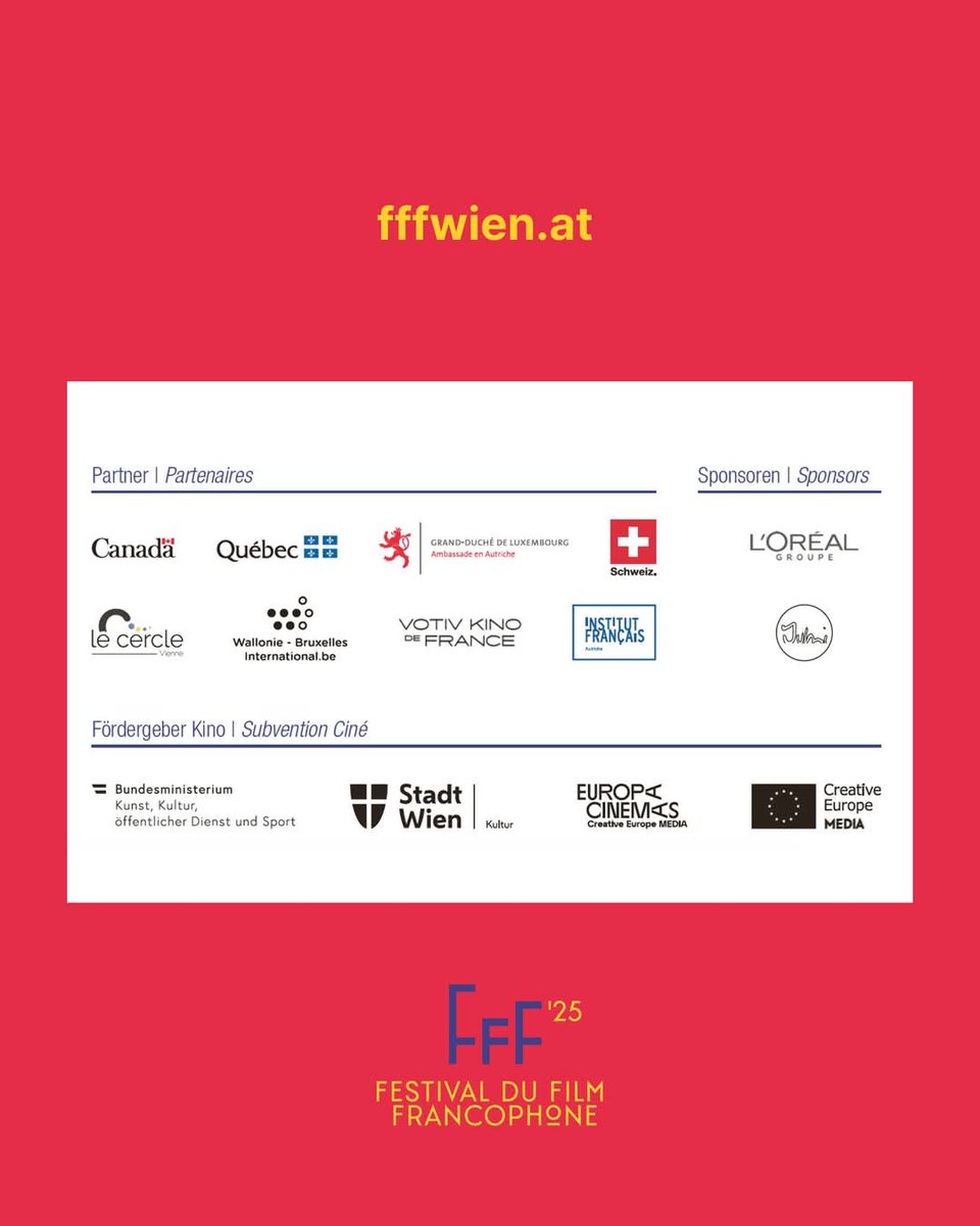 #MoisDeLaFrancophonie 
Ouverture du Festival du #Film Francophone aux Votiv Kino et Kino De France à #Vienne 
Avec le réalisateur français Eric Besnard
Merci à nos partenaires, Belgique, Canada, Québec, Luxembourg, Suisse <a href="/LOrealGroupe/">L'Oréal Groupe</a> et <a href="/LeCercle_Vienne/">Le Cercle</a> 
institutfrancais.at/events/festiva…