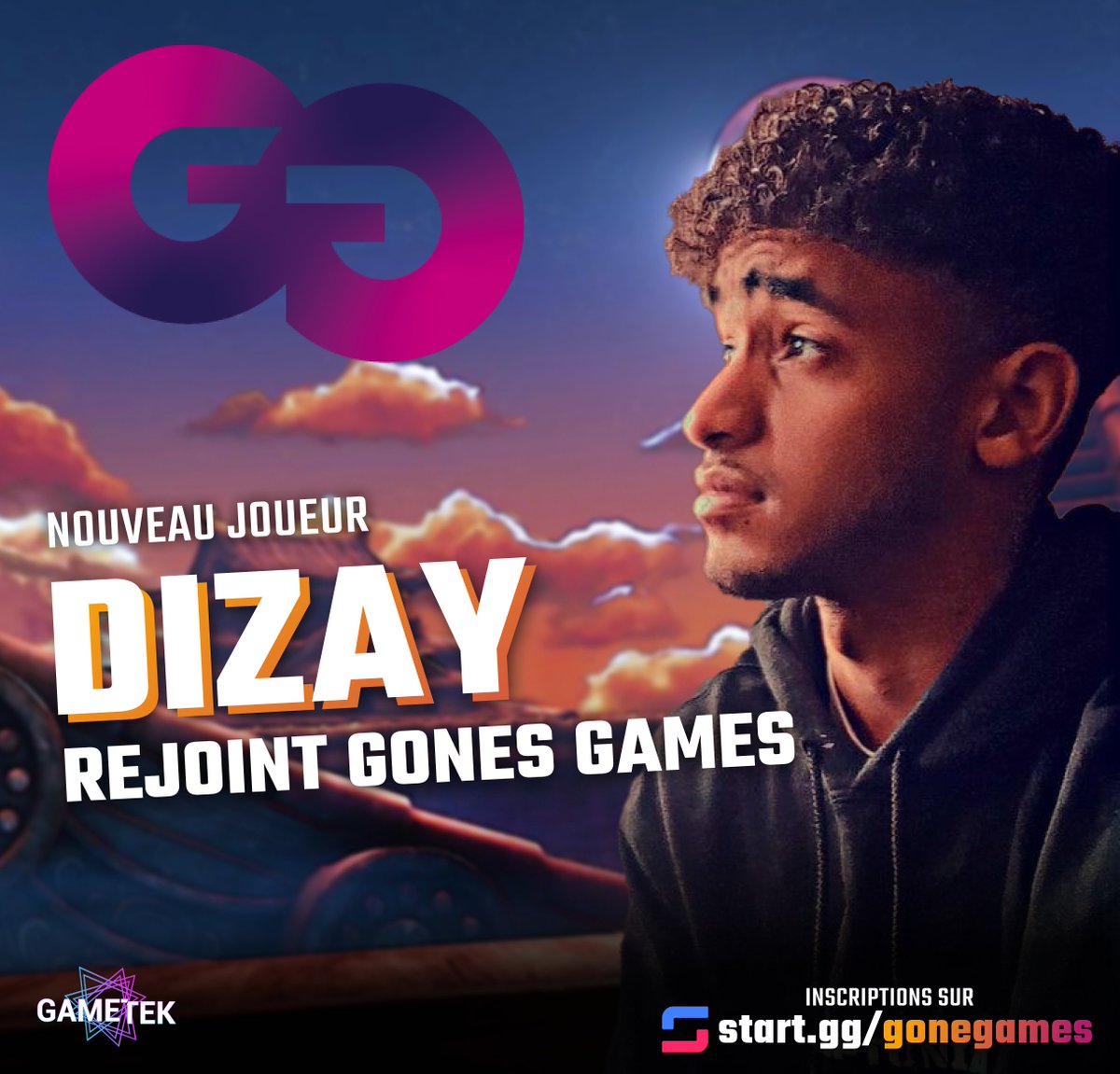 🌟Une nouvelle étoile arrive🌟

<a href="/Dizay976/">Dizay</a> arrive en force à Gones Games et compte bien mettre des étoiles dans les yeux de ses adversaires!

Il reste de nombreuse places pour le tournoi alors n'attendez pas et rejoignez nous!
↪️: start.gg/gonegames