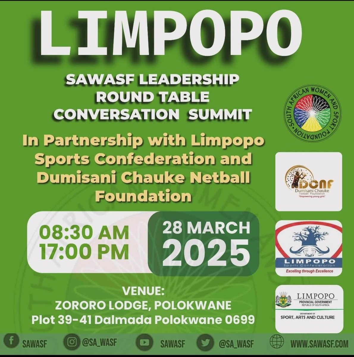 Limpopo leadership roundtable conversation summit out in Limpopo with <a href="/SA_WASF/">SAWASF</a> Limpopo Sport, Arts &amp; Culture, Limpopo Sport Confederation and Limpopo Academy of Sport. 

#each1teach1🙌🏾 
#each1inspire1❤️ 
#each1empower1✊🏾 
#SheWillFly 🦋