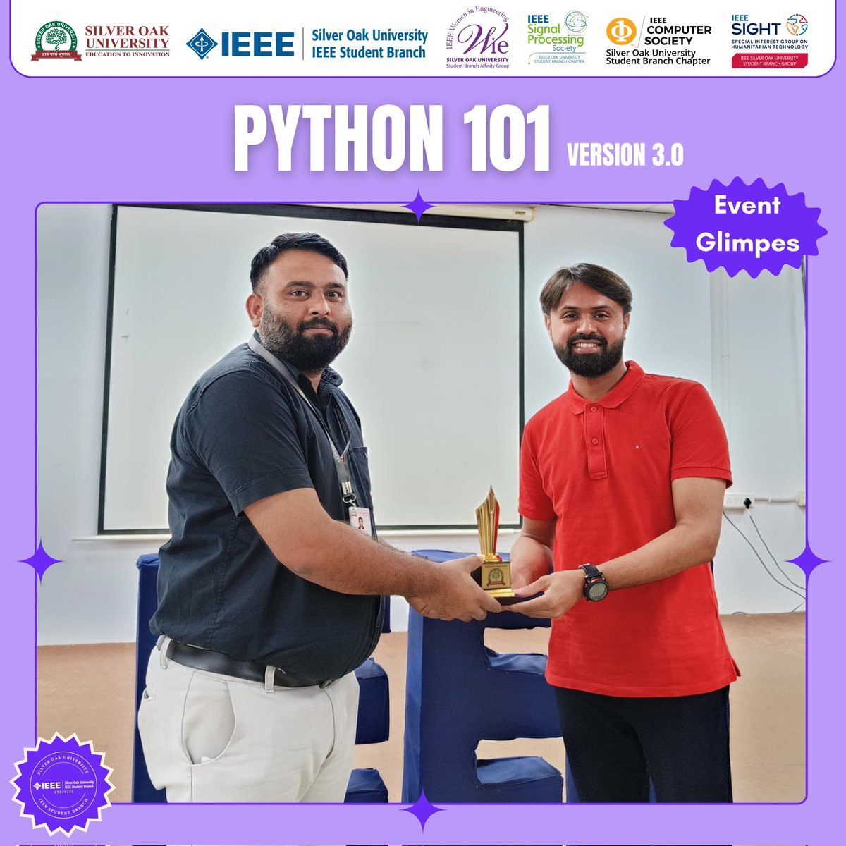 IEEE_SilverOak's tweet photo. #IEEESOUSB hosted a dynamic two-day #workshop where #tech enthusiasts dived into #Python, #MLlibraries &amp; #ComputerVision under the guidance of prominent experts. It fueled innovation and #collaboration by incorporating #hands-on learning and real-world applications. #ieee #sou https://t.co/BhPYX2qA4E