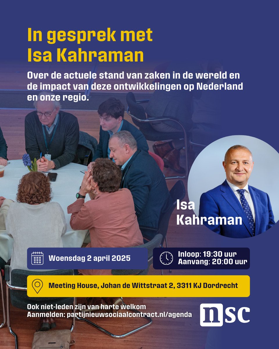 Mireille Louwerens (@mlouwerens) on Twitter photo Wilt u in gesprek met Tweede Kamerlid <a href="/isakahraman/">Isa Kahraman</a> van <a href="/NwSocContract/">Nieuw Sociaal Contract</a> over de veranderende wereldorde?
Ook niet-leden zijn van harte welkom!
Meld je aan via 👇
partijnieuwsociaalcontract.nl/agenda/in-gesp…
#nsc
#goedbestuur
#bestaanszekerheid Wilt u in gesprek met Tweede Kamerlid <a href="/isakahraman/">Isa Kahraman</a> van <a href="/NwSocContract/">Nieuw Sociaal Contract</a> over de veranderende wereldorde?
Ook niet-leden zijn van harte welkom!
Meld je aan via 👇
partijnieuwsociaalcontract.nl/agenda/in-gesp…
#nsc
#goedbestuur
#bestaanszekerheid