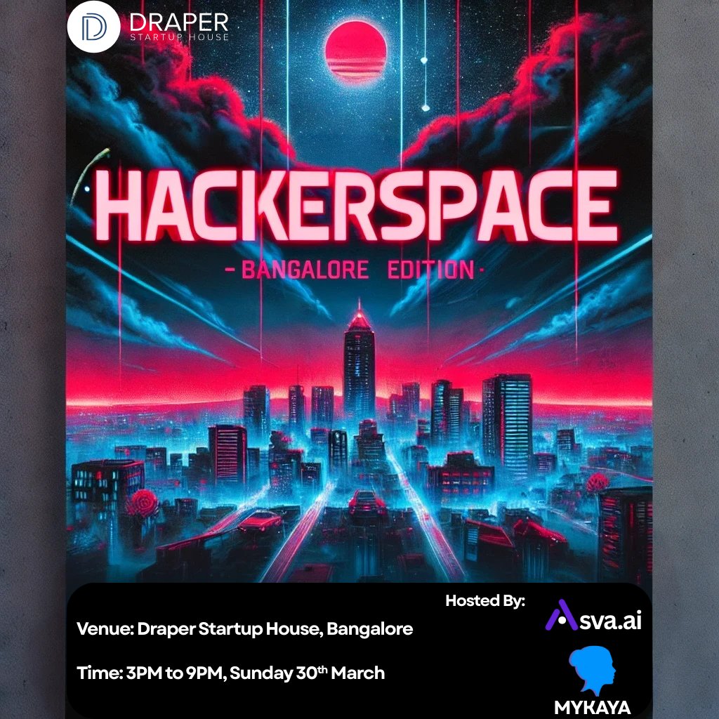 HackerSpace is going live!
A fast-paced high-energy event where builders come together to create something incredible in just 6 hours. No rules no limits just pure collaboration creativity and execution. 

Want to be part of it?
 lu.ma/u8rbp948