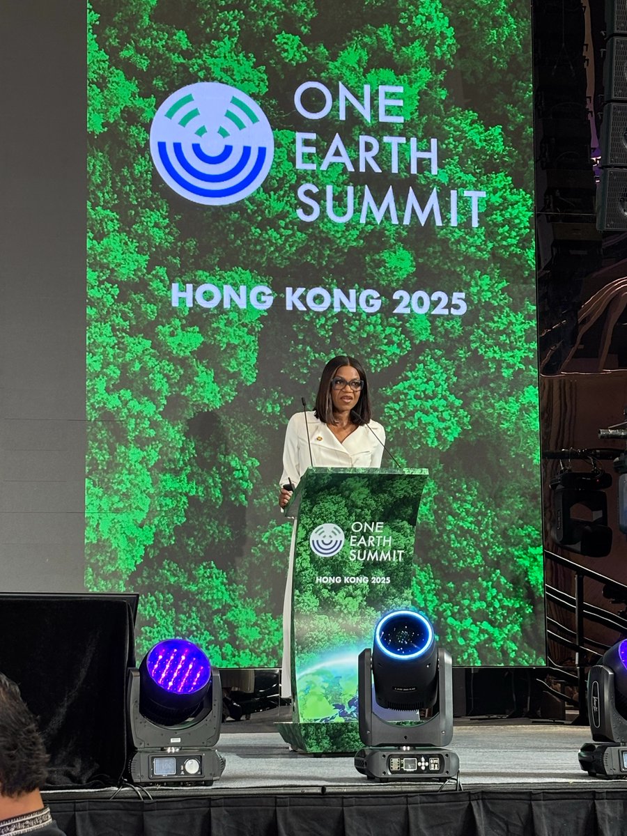 DamilolaSDG7's tweet photo. This morning, I joined global and regional changemakers at the #OneEarthSummit where I delivered the keynote speech.
I emphasized that we must come together to unlock the full potential of public, private & philanthropic funding to scale transformative #energy solutions. https://t.co/A2uKpQBSEn