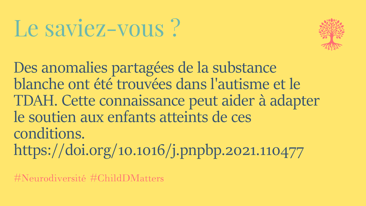 ChildDMatters's tweet image. Des anomalies partagées de la substance blanche ont été trouvées dans l'autisme et le TDAH. Cette connaissance peut aider à adapter le soutien aux enfants atteints de ces conditions. doi.org/10.1016/j.pnpb… #Neurodiversité #ChildDMatters 6/10