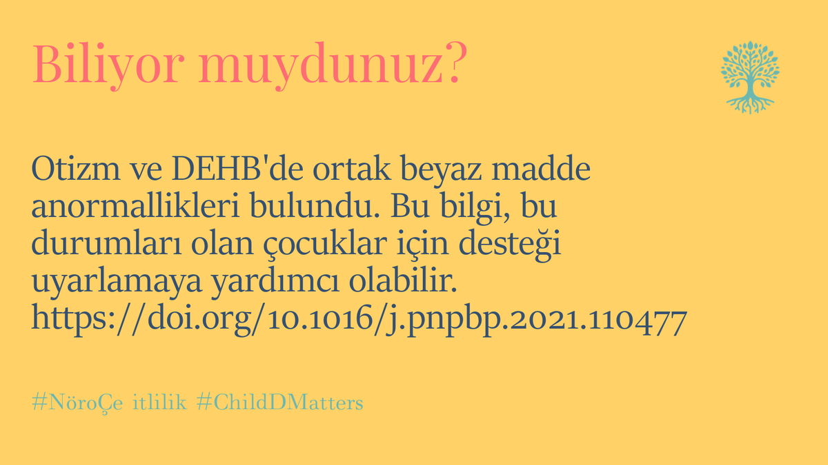 ChildDMatters's tweet image. Otizm ve DEHB'de ortak beyaz madde anormallikleri bulundu. Bu bilgi, bu durumları olan çocuklar için desteği uyarlamaya yardımcı olabilir. doi.org/10.1016/j.pnpb… #NöroÇeşitlilik #ChildDMatters 9/10
