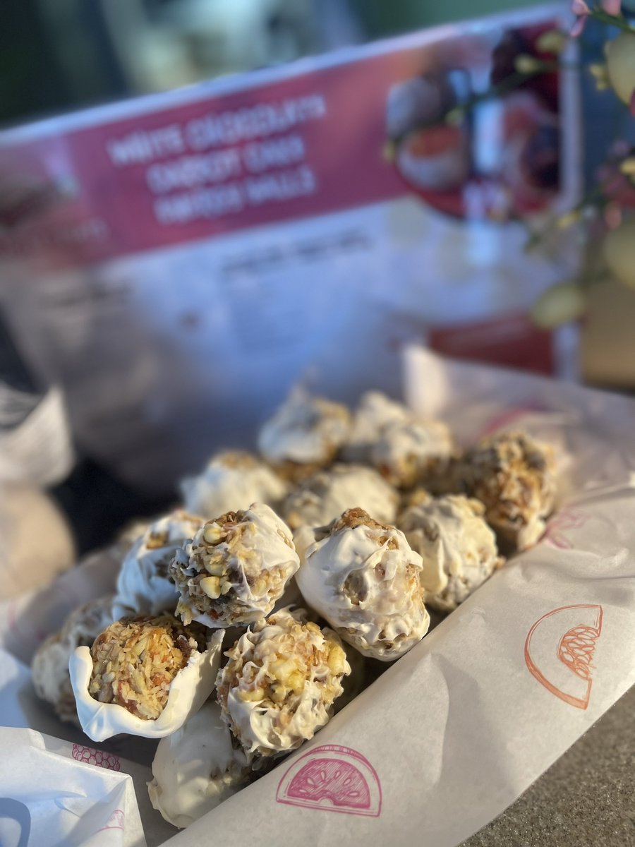 HoweHolroyd's tweet image. Boost it Easter treats in the cafe mini carrot energy balls, a nice side to a hot chocolate or coffee ☕️ 
@melrahaman @MaryMar89923871 @Milen42931651 @johnlyonschool