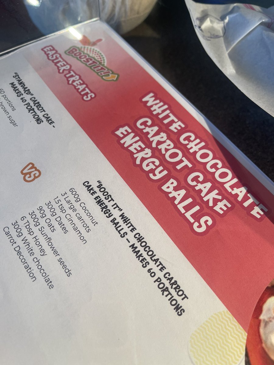 HoweHolroyd's tweet image. Boost it Easter treats in the cafe mini carrot energy balls, a nice side to a hot chocolate or coffee ☕️ 
@melrahaman @MaryMar89923871 @Milen42931651 @johnlyonschool